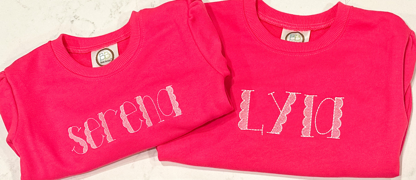 Girl's Puff Sleeve Sweatshirt