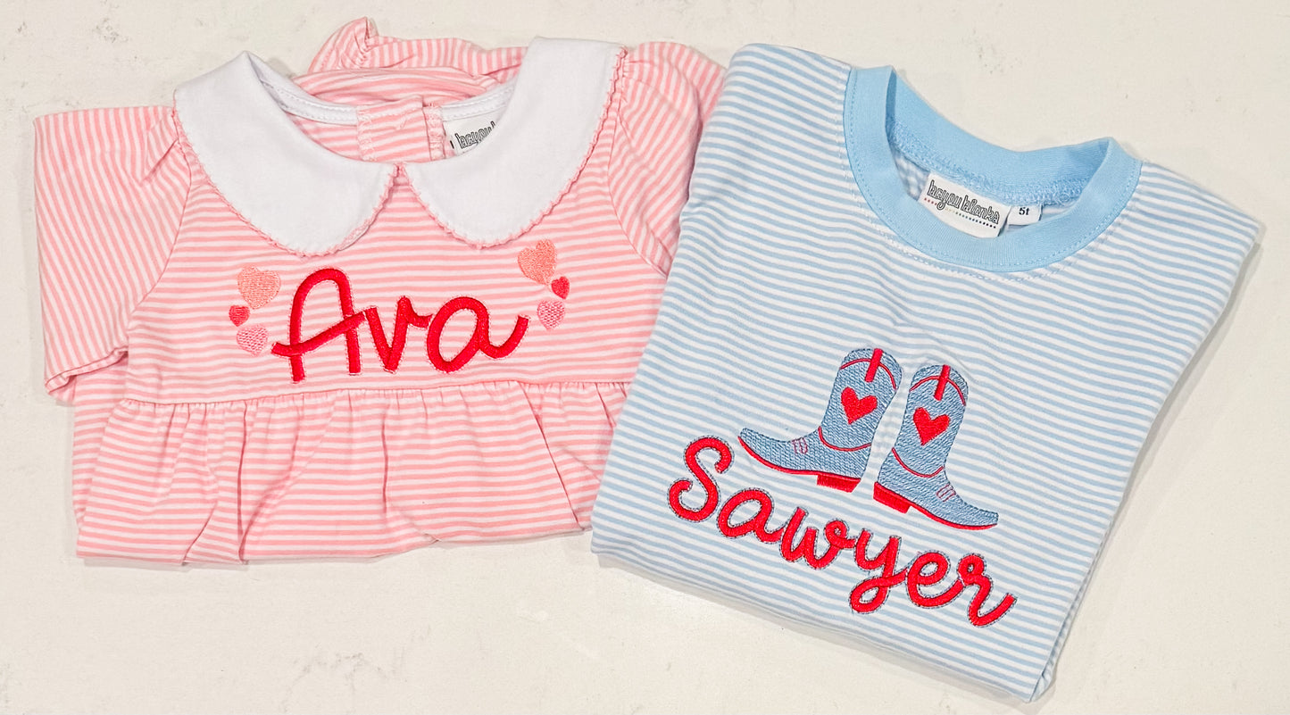 Knit Stripe Short Sleeve Shirt