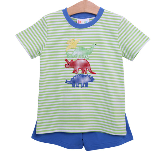 Dinosaur Applique Short Set