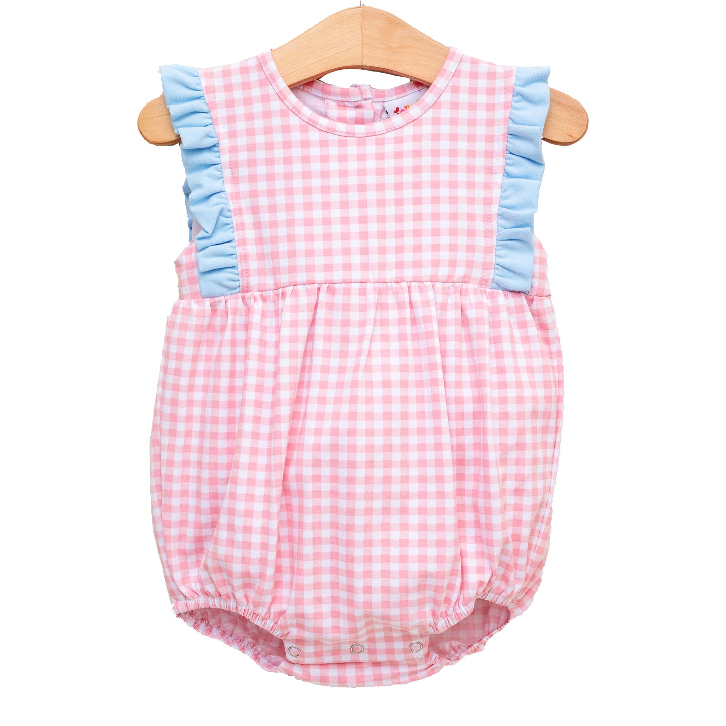 Evie Bubble - Pink Gingham & Light Blue