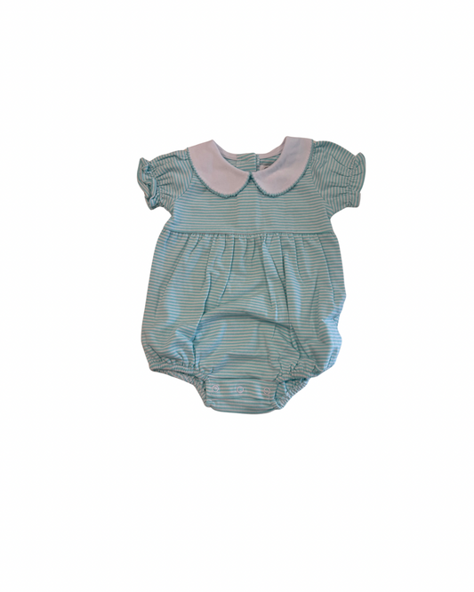 Knit Stripe Peter Pan Collar Bubble