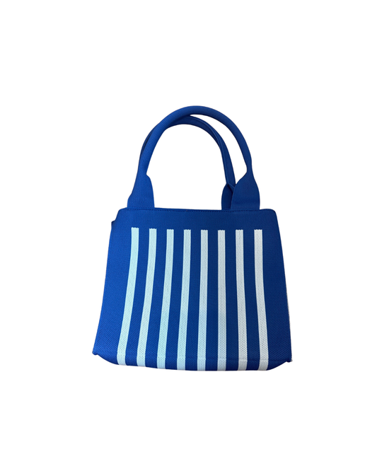 Striped Structured Mini Tote Purse