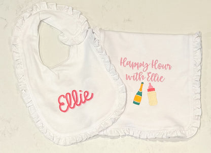 Ruffle Burp Cloth