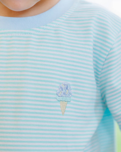 Ice Cream Embroidery Short Set