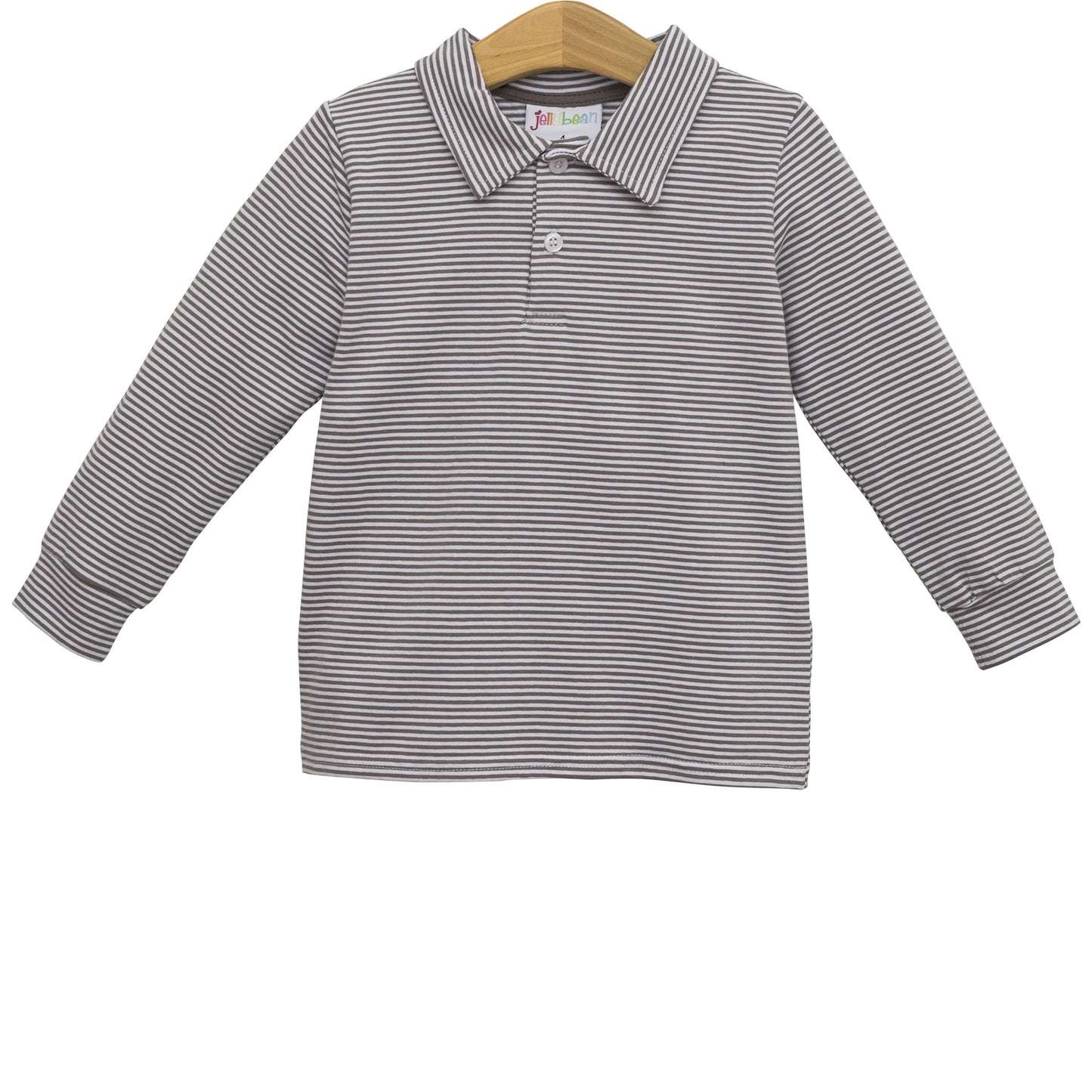 Michael Polo Long Sleeve - Beige Stripe