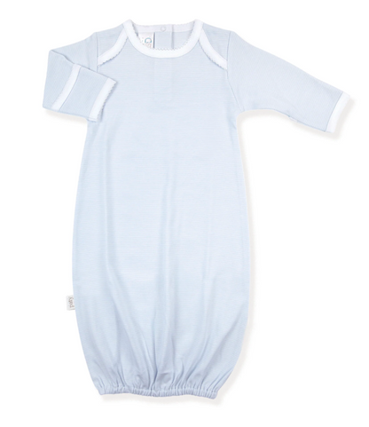 Paty Pima Cotton Overlap Shoulder Gown